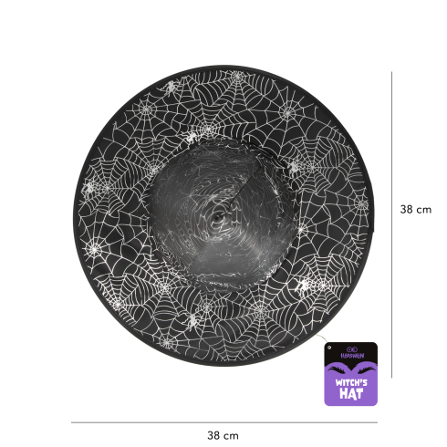 Čarovniški klobuk Pajčevine črno-srebrn