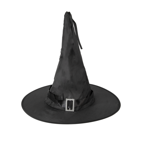 Čarovniški klobuk z LED diodami, črn