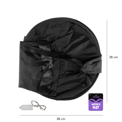 Čarovniški klobuk z LED diodami, črn