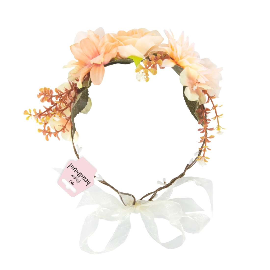 Bentiță pentru păr, culoare piersică