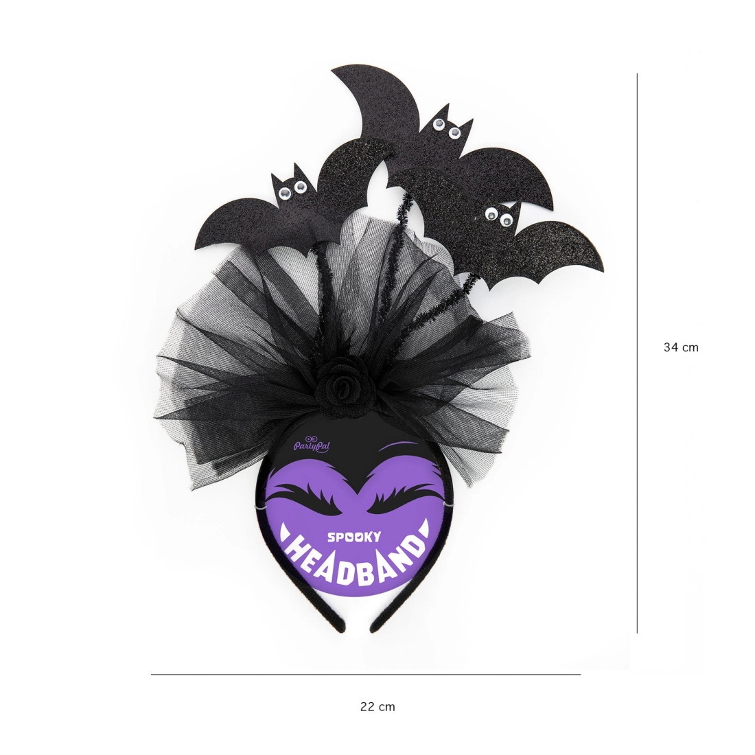 Bentiță de Halloween - Lilieci 34x22 cm