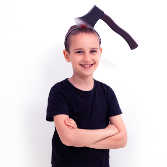 Naglavni trak za noč čarovnic Sekira 29x23 cm