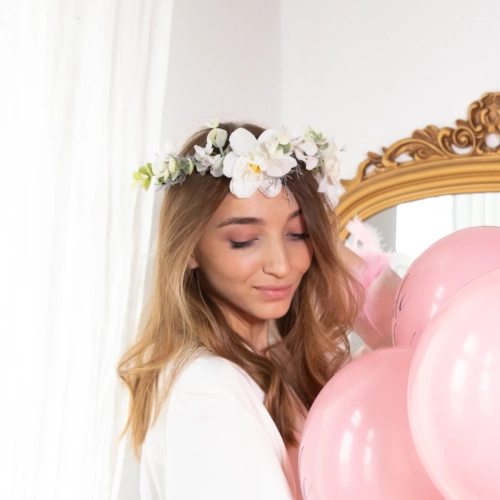 Bentiță coroniță alb-verde