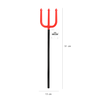 Hudičeva vilica – rdeča in črna, 13 × 51 cm