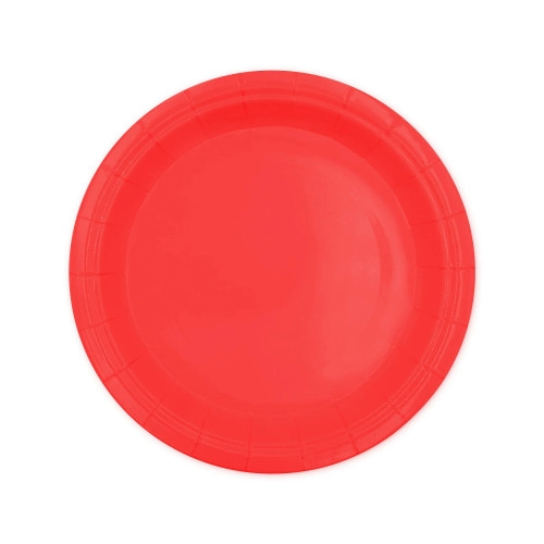 Farfurii din hârtie roșii 18 cm – 6 buc – farfurii de unică folosință pentru petreceri și sărbători