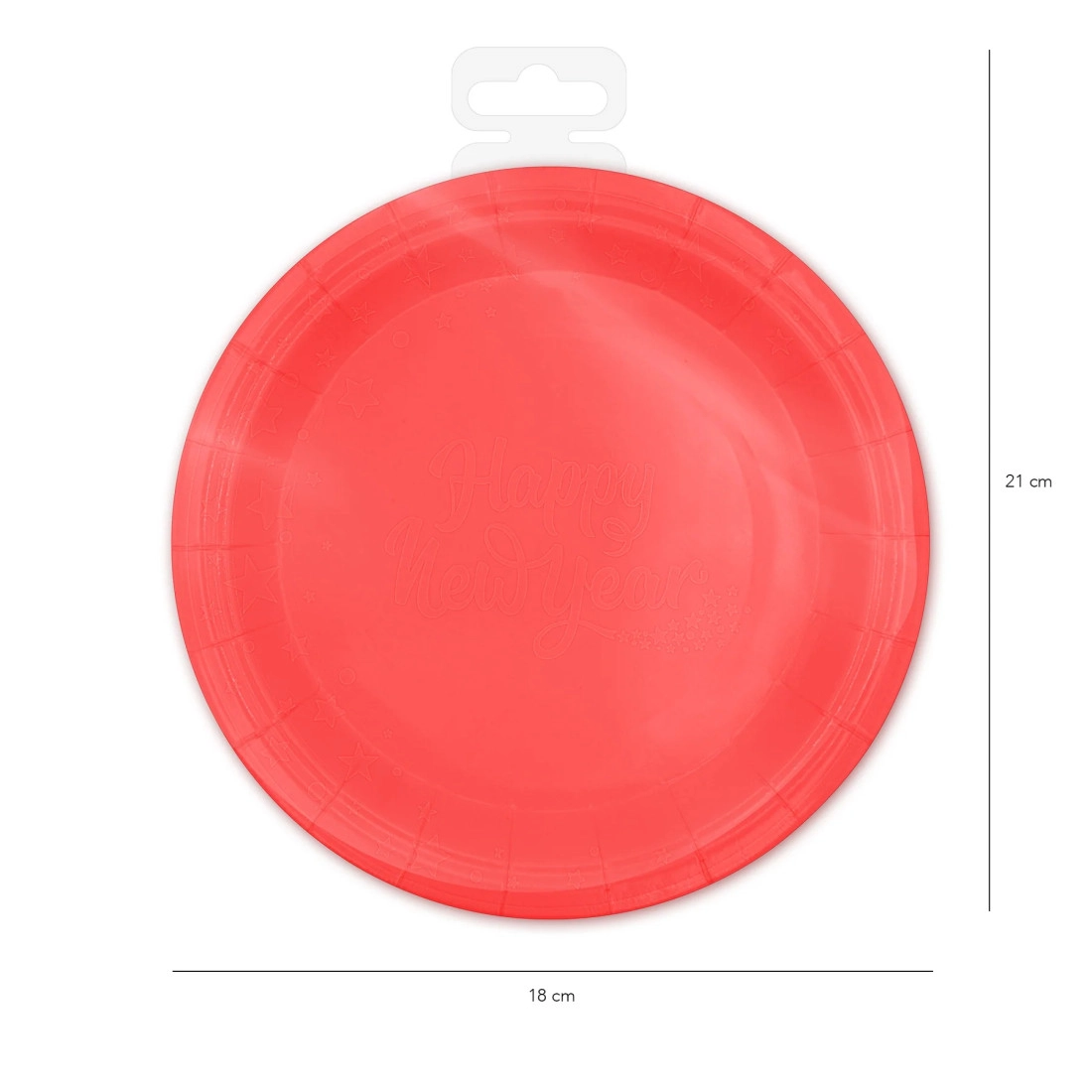 Farfurii din hârtie roșii 18 cm – 6 buc – farfurii de unică folosință pentru petreceri și sărbători