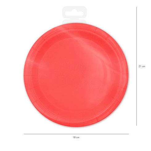 Piros papírtányérok 18 cm – 6 db – eldobható tányérok bulikra és ünnepségekre Piros papírtányérok 18 cm – 6 db – eldobható tányérok bulikra és ünnepségekre