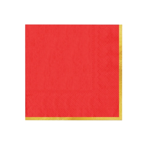 Piros szalvéták Classic Gold – 10 db