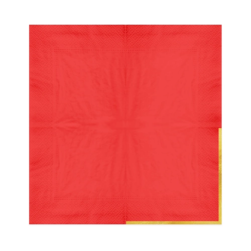 Piros szalvéták Classic Gold – 10 db