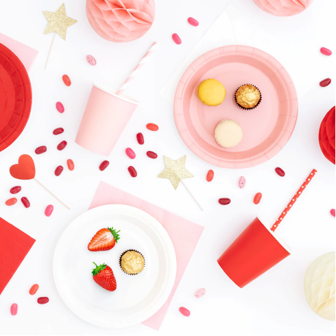 Crvena papirnata čaša 220 ml, set 6 kom.