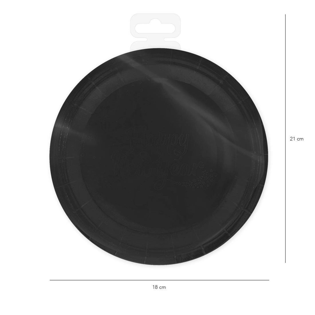 Farfurii din hârtie negre 18 cm – 6 bucăți