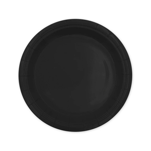 Čierne papierové taniere 18 cm – 6 kusov