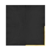 Șervețele negre cu margine aurie Classic Gold, 10 buc.
