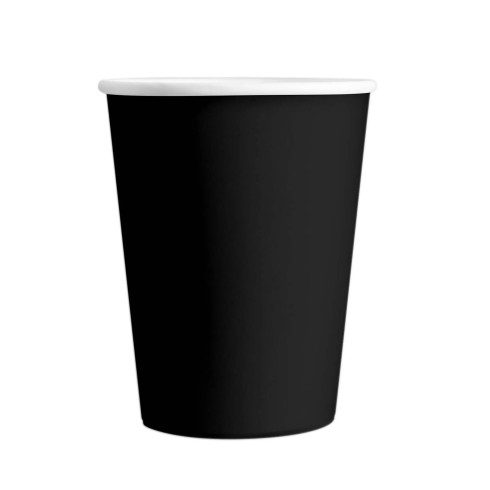 Fekete papírpohár 220 ml, 6 darabos készlet