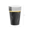 Pahar din hârtie neagră Classic Gold 220 ml cu dungă aurie – set 6 buc.