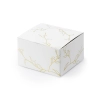 Cutiuțe cadou albe cu crenguțe aurii 6×3,5×5,5 cm – 10 buc.