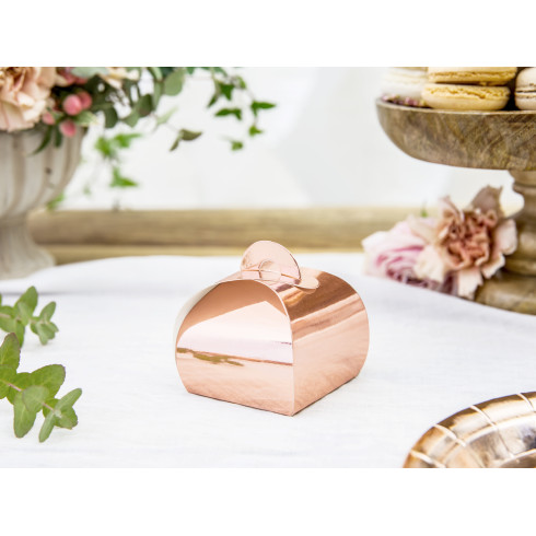 Ajándékdobozok rozéarany, 6×6×5,5 cm – 10 db/csomag Ajándékdobozok rozéarany, 6×6×5,5 cm – 10 db/csomag