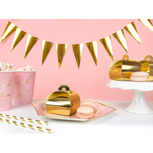 Arany ajándékdobozok fényes papírból 6×6×5,5 cm – 10 db Arany ajándékdobozok fényes papírból 6×6×5,5 cm – 10 db