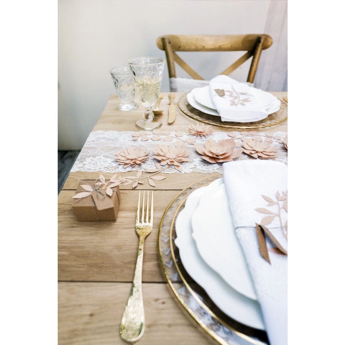 Cutii cadou din kraft cu etichete și sfoară, 10 buc., 6 x 5,5 x 3,5 cm