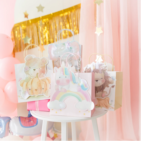 Darilne vrečke Pravljične živalice, komplet 4 kos