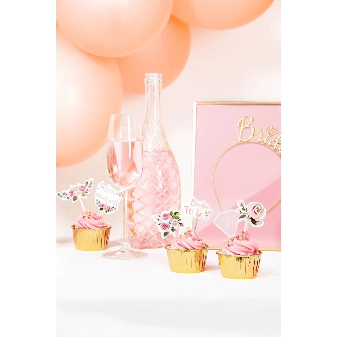 Decor pentru petrecerea burlăcițelor – flori, set 6 buc.