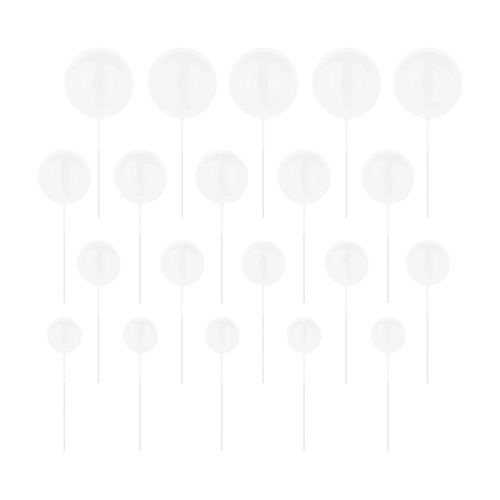 Decorațiuni pentru tort – sfere albe mate, set 20 bucăți