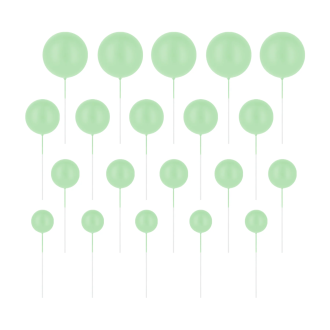 Dekorativni cake topperji – mat kroglice v mint barvi, set 20 kosov