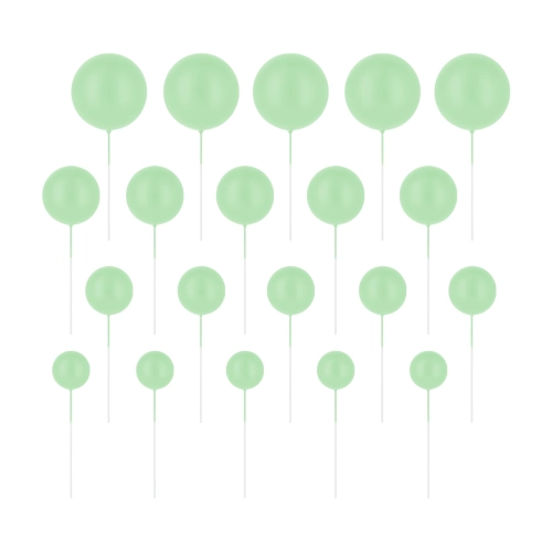 Decorațiuni pentru tort – bile mate mentă, set 20 bucăți