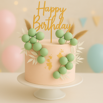 Dekorativni cake topperji – mat kroglice v mint barvi, set 20 kosov