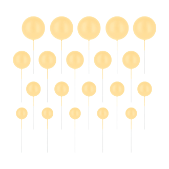 Dekorativni cake topperi – mat kuglice u medenoj boji, set od 20 komada