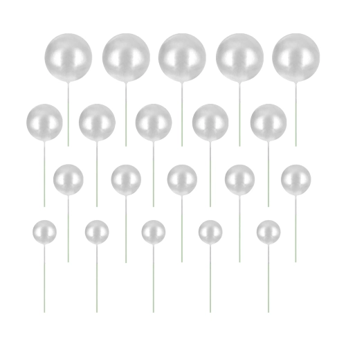 Ukrasni cake topperi – srebrne kugle, set od 20 komada