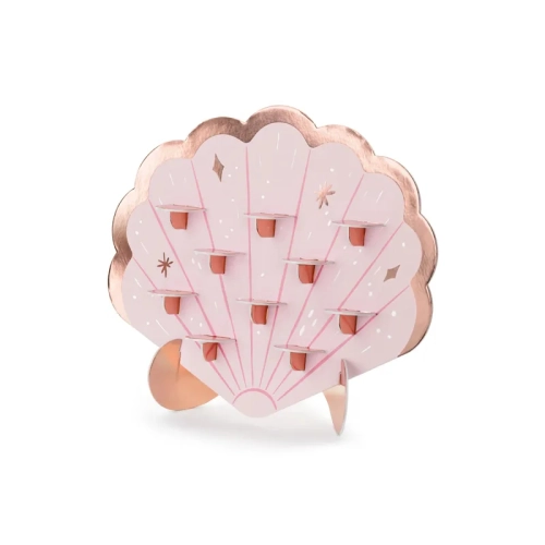 Perete decorativ pentru pahare, 43x38 cm, roz