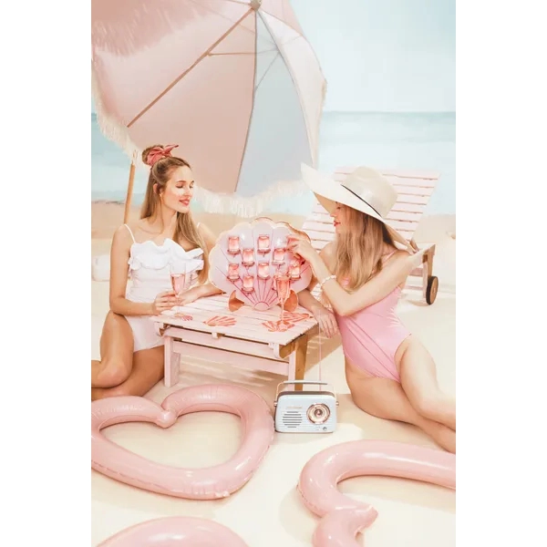 Dekoratív pohártartó fal, 43x38 cm, rózsaszín