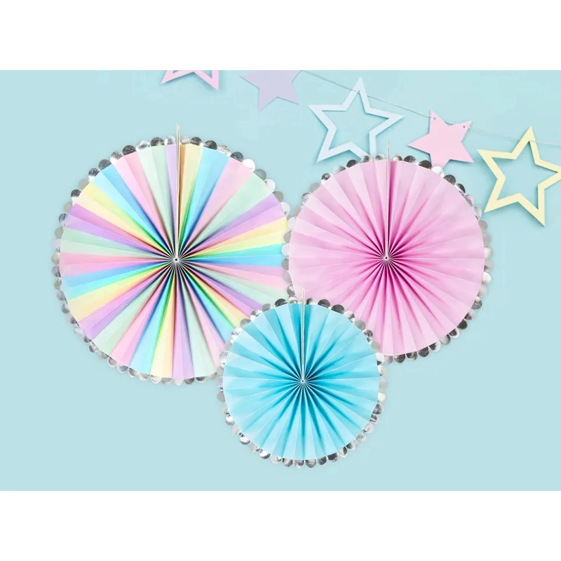 Dekoratív színes rozetták, 3 db