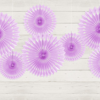 Dekorativne papirnate rozete vijolične, 3 kos