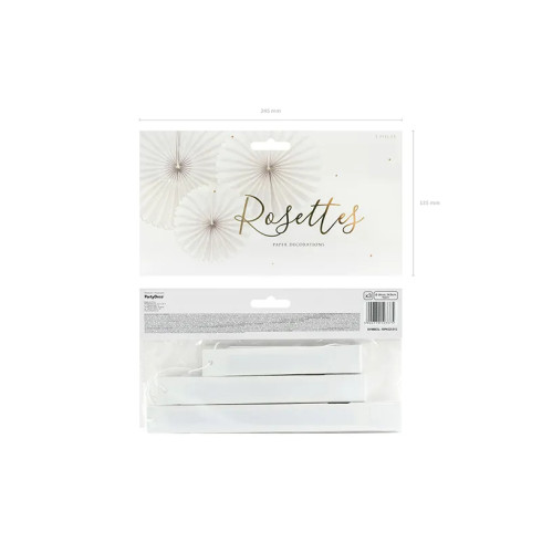 Dekorativne rozete – bež, 3 kom.