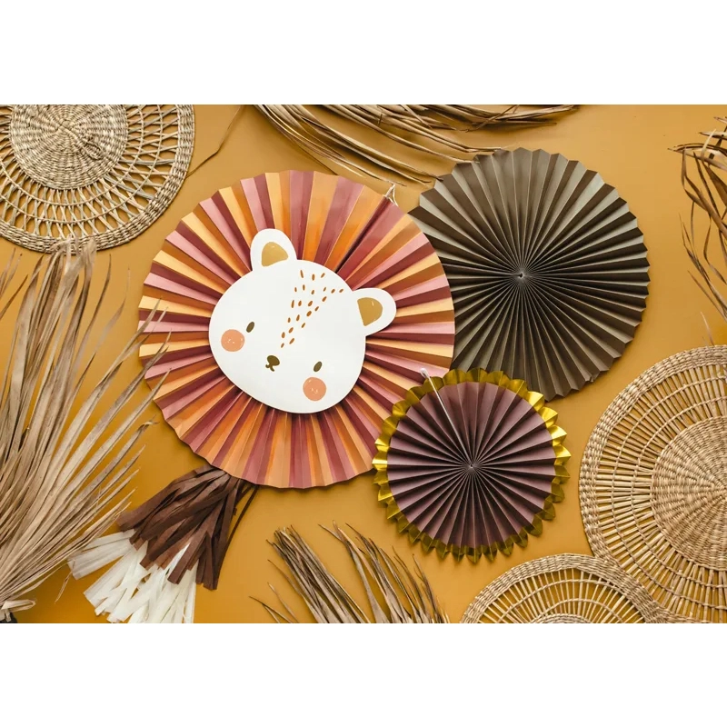 Rozete decorative cu leu, 26–43 cm, 3 buc.