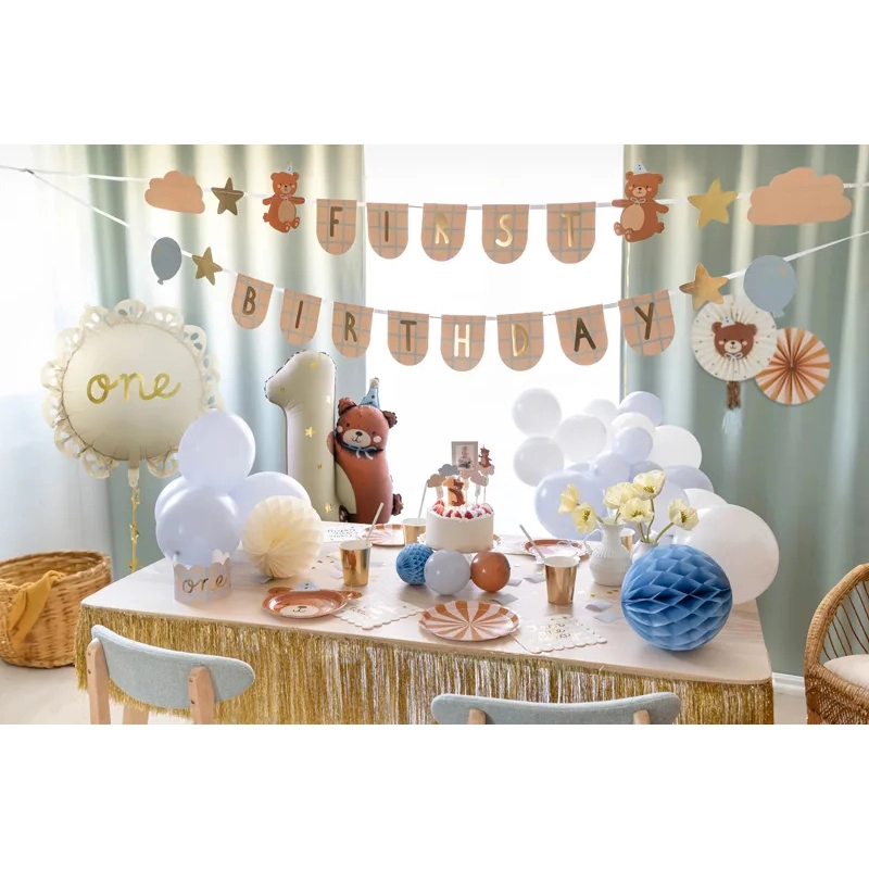 Dekoratív rozetták maci mintával, 30–35 cm, 2 db