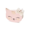 Invitații pentru copii Pisicuță roz, cu plicuri, 13x10 cm, set de 6 bucăți