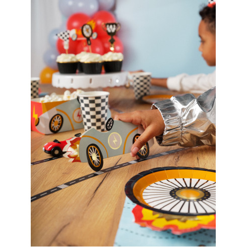 Otroška vabila v obliki avtomobila, mešane barve, 18,8 × 8,4 cm, 6 kosov z ovojnicami