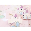 Invitații pentru copii Castel roz, 12,5x15,5 cm, 6 bucăți cu plicuri