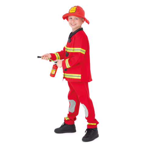 Gyerek tűzoltó jelmez, L méret Gyerek tűzoltó jelmez, L méret