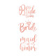 Ideiglenes tetoválások Bride to Be rózsaarany – 13 darabos készlet Ideiglenes tetoválások Bride to Be rózsaarany – 13 darabos készlet