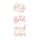 Dočasná tetování Bride to Be růžové zlato – sada 13 ks