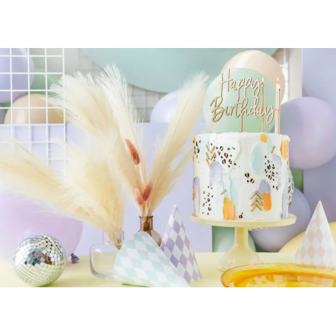 Fa tortadísz – Happy Birthday, 16,5 cm Fa tortadísz – Happy Birthday, 16,5 cm