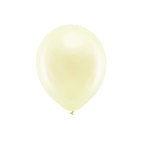 Szivárványos lufik 30 cm – metál krém – 100 db Szivárványos lufik 30 cm – metál krém – 100 db