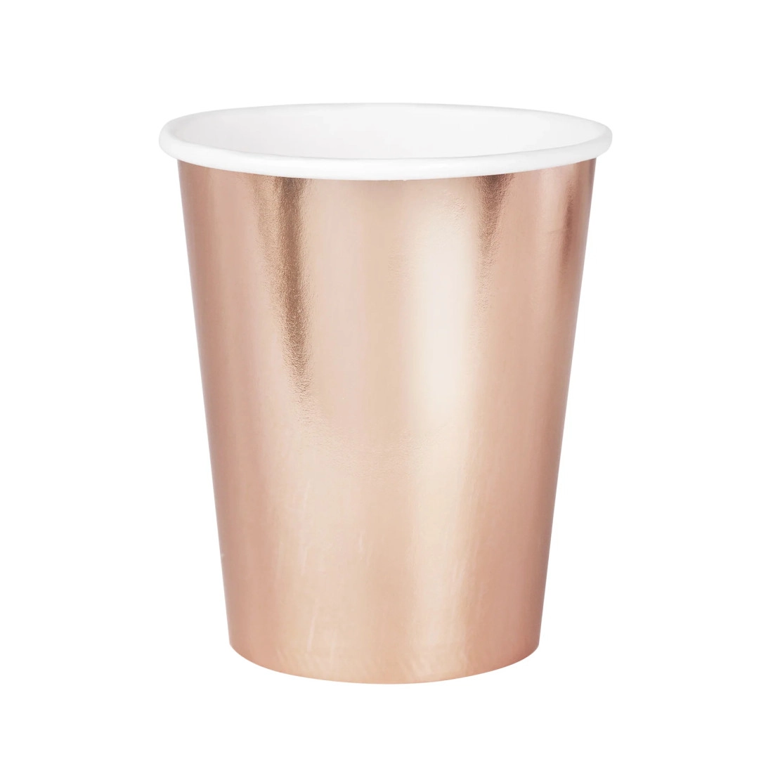 Pahare elegante din hârtie 220 ml rose gold, 6 buc.