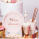 Elegantné papierové poháre 220 ml rose gold,  6 ks