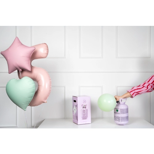 Butelie cu heliu mov pentru 30 de baloane – umflare ușoară a baloanelor