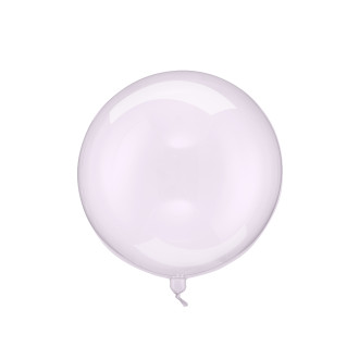 Vijolični sferični folijski balon Bobo 40 cm – prosojna dekoracija za zabave